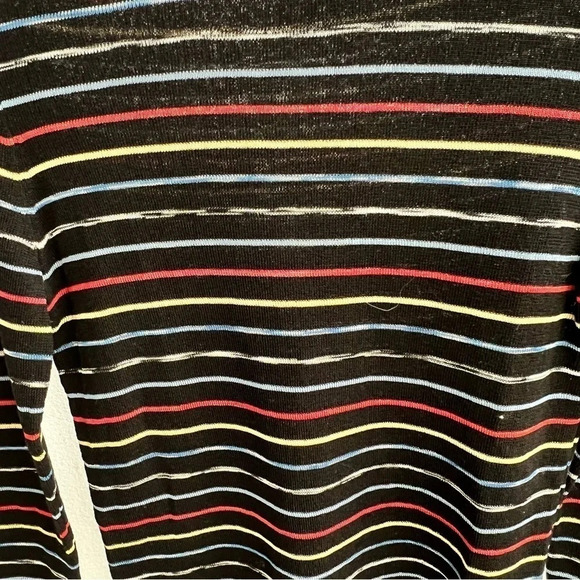 White+Warren Striped Crew Neck Top, Size: S - Picture 4 of 5